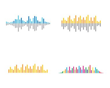 Ses dalgası logo şablonu vektör resimleme