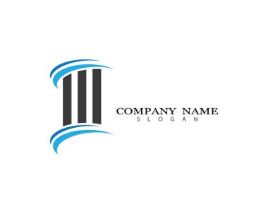 Sütun logosu şablon vektör resimleme tasarımı