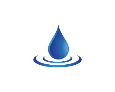 Su damlası logo şablonu vektör illüstrasyon tasarımı