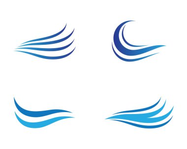 Su Dalgası logo vektör illüstrasyon tasarımı