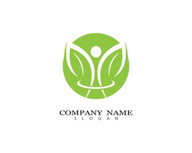 Sağlıklı Yaşam Logosu vektör ikonu çizimi tasarımı