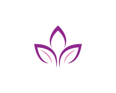 Güzellik çiçekleri logo şablon vektör simgesi