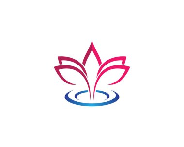 Güzellik çiçekleri logo şablon vektör simgesi