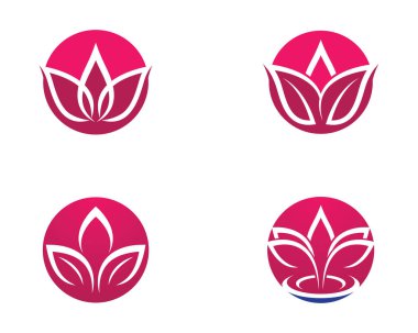 Güzellik çiçekleri logo şablon vektör simgesi