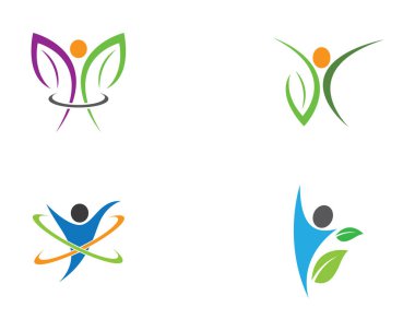 Sağlıklı Yaşam Logosu vektör ikonu çizimi tasarımı