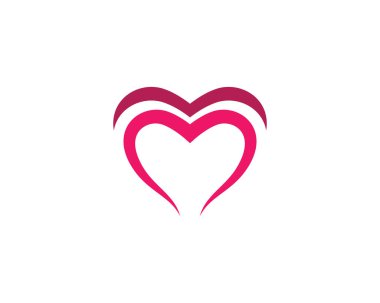 Aşk logosu şablon vektör illüstrasyon tasarımı
