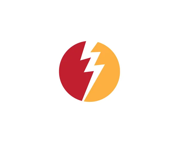 Thunderbolt Logotyp Mall Vektor Ikon Illustration Design — Stock vektor
