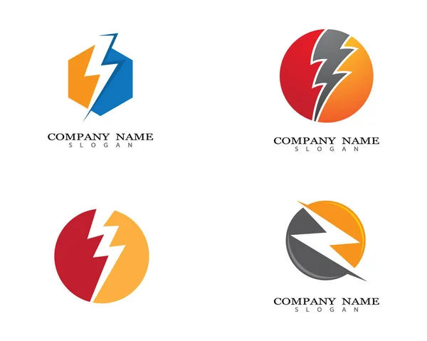 Thunderbolt logo şablonu vektör resimleme tasarımı