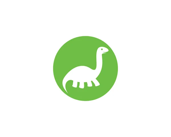 ブロントサウルスロゴテンプレートベクトルアイコンイラストデザイン — ストックベクタ