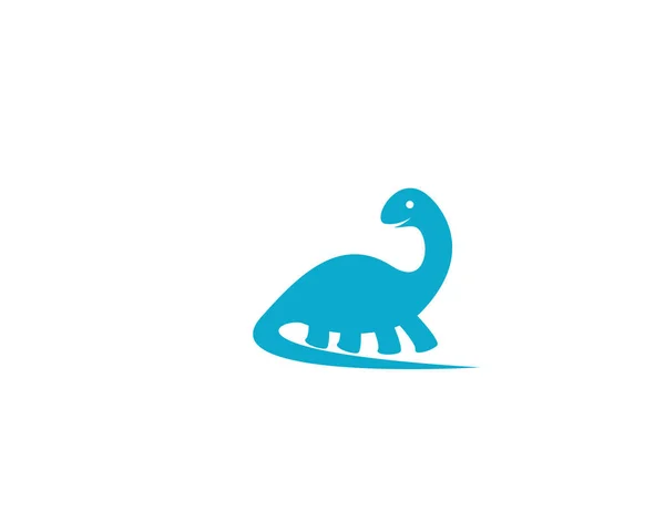 Brontosaurus Logotipo Modelo Vetor Ícone Ilustração Design —  Vetores de Stock