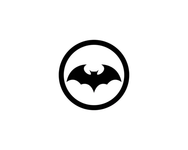 Bat Logo Modello Vettoriale Icona Illustrazione Design — Vettoriale Stock