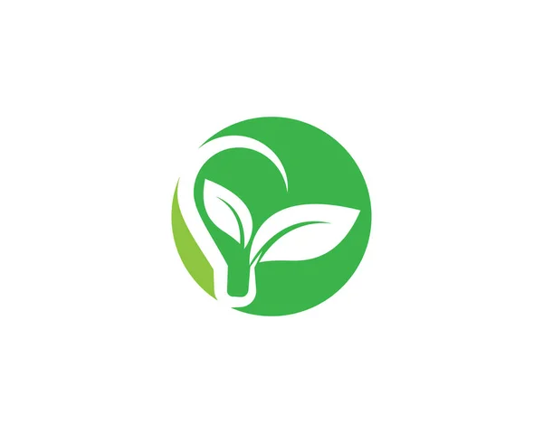 Logotipos Ecología Hoja Verde Naturaleza Elemento Vector Icono — Archivo Imágenes Vectoriales