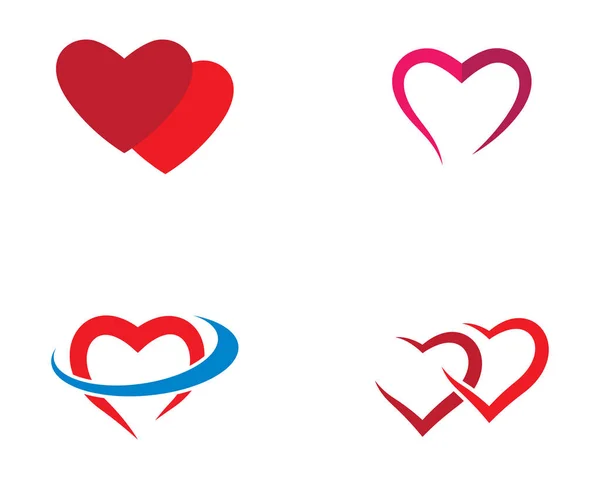 Liebe Logo Vorlage Vektor Symbol Illustration Design — Stockvektor