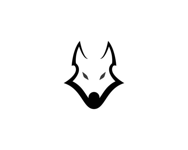 Logo Wolf Modello Icona Vettoriale Illustrazione Design — Vettoriale Stock