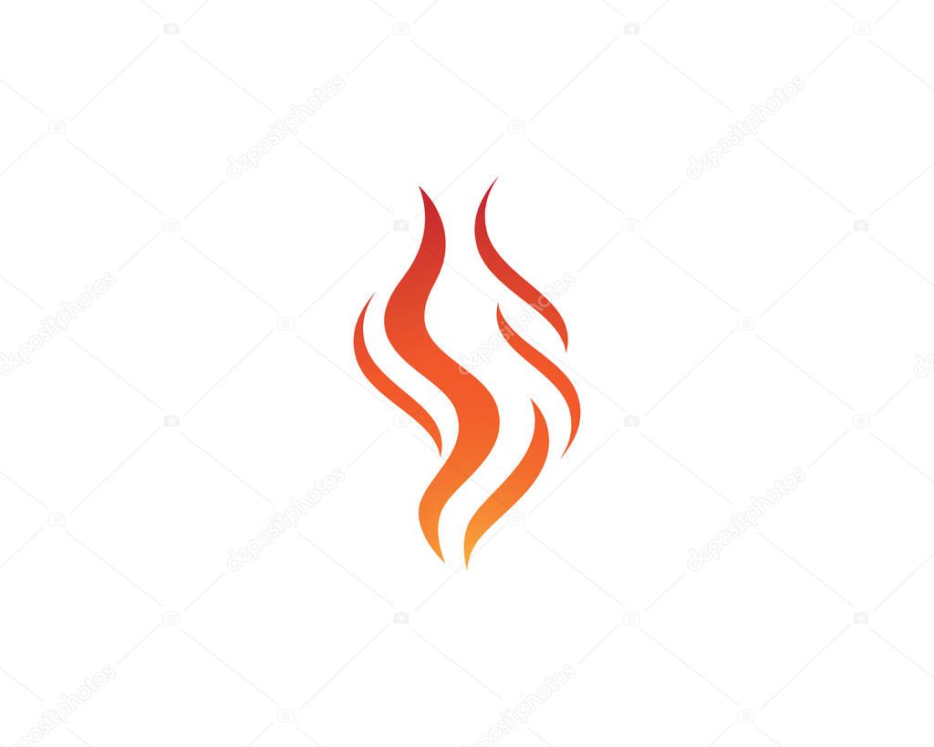 Fire flame logo template vector icon illustration design