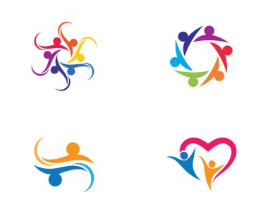 Evlat edinme ve toplumsal bakım logosu vektör resmetme tasarımı