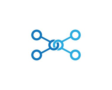 Molekül logo şablonu vektör resimleme tasarımı