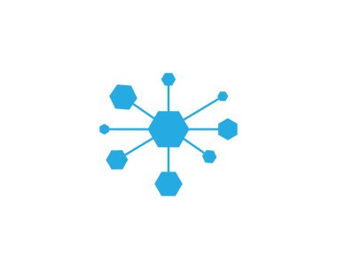Molekül logo şablonu vektör resimleme tasarımı