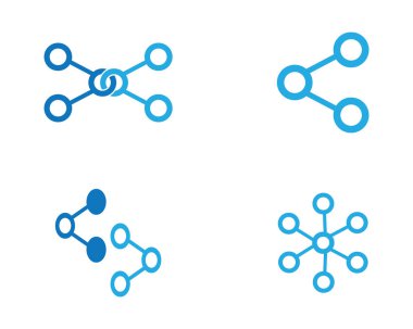 Molekül logo şablonu vektör resimleme tasarımı