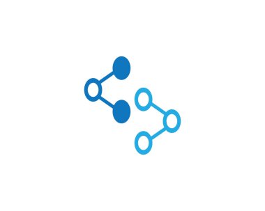 Molekül logo şablonu vektör resimleme tasarımı