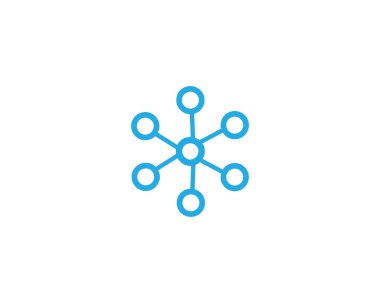 Molekül logo şablonu vektör resimleme tasarımı