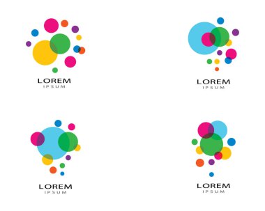 Kabarcık logosu şablon vektör resimleme tasarımı