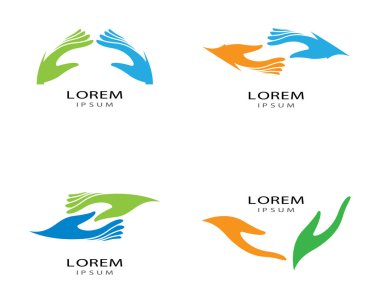 El bakımı logo şablonu vektör resimleme