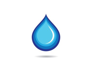 Su damlası logo şablonu vektör illüstrasyon tasarımı