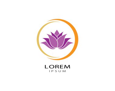 Güzellik çiçekleri logo şablon vektör simgesi