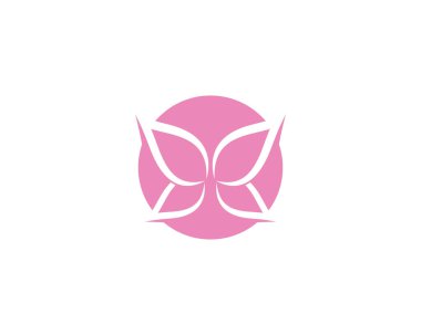 Kelebek logosu vektör ikonu çizimi tasarımı