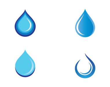 Su damlası logo şablonu vektör illüstrasyon tasarımı