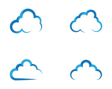 Bulut teknolojisi vektör logosu tasarım vektörü