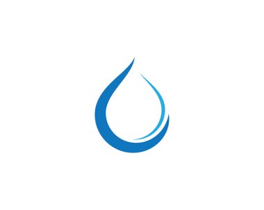 Su damlası logo şablonu vektör illüstrasyon tasarımı