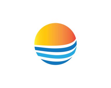 Su Dalgası logo vektör illüstrasyon tasarımı