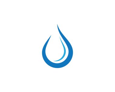 Su damlası logo şablonu vektör illüstrasyon tasarımı
