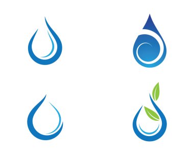 Su damlası logo şablonu vektör illüstrasyon tasarımı
