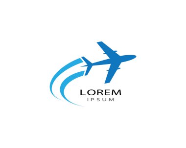 Uçak logosu şablon vektör illüstrasyon tasarımı