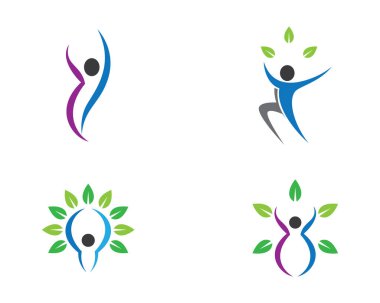 Sağlıklı Yaşam Logosu vektör ikonu çizimi tasarımı