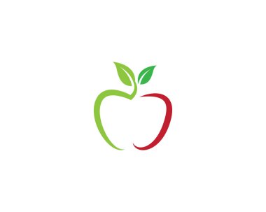 Apple logo şablon vektör resimleme tasarımı