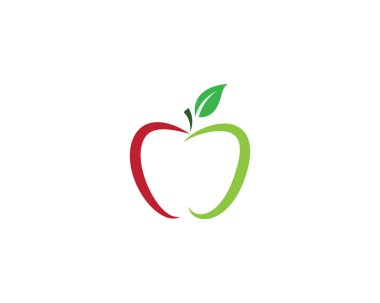Apple logo şablon vektör resimleme tasarımı