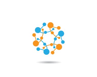 Molekül logo şablonu vektör resimleme tasarımı