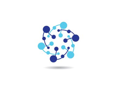 Molekül logo şablonu vektör resimleme tasarımı