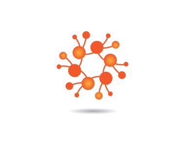 Molekül logo şablonu vektör resimleme tasarımı