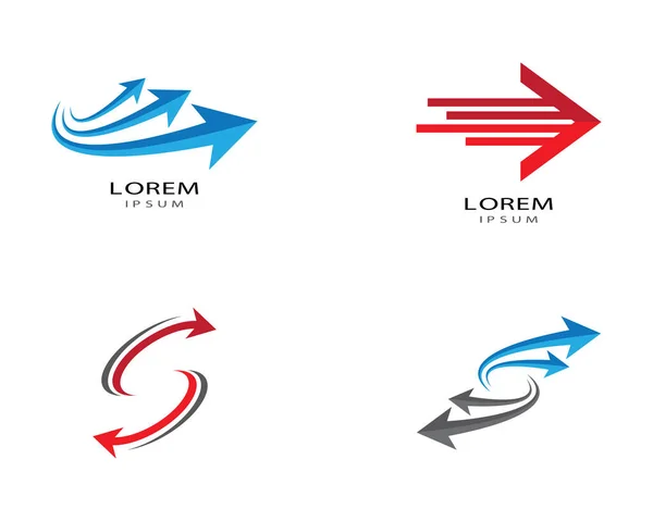 Modèle Logo Flèche Icône Vectorielle Illustration Design — Image vectorielle