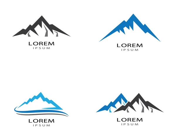 Modèle Logo Montagne Vectoriel Icône Illustration Design — Image vectorielle