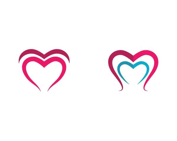 Modèle Logo Love Icône Vectorielle Illustration Design — Image vectorielle