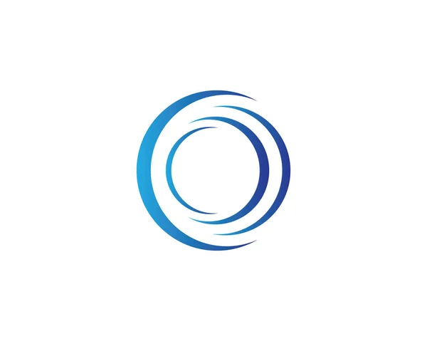 Cerchio Logo Modello Vettoriale Icona Illustrazione Design — Vettoriale Stock