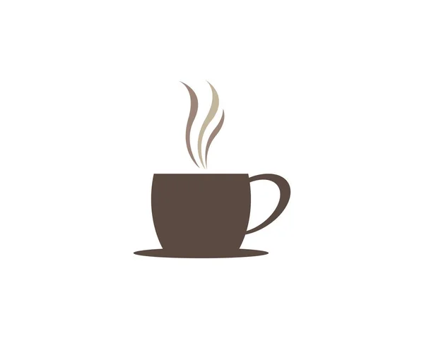 Kávé Csésze Logó Sablon Vektor Ikon Design — Stock Vector
