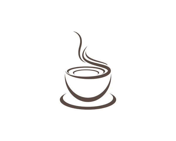 Kávé Csésze Logó Sablon Vektor Ikon Design — Stock Vector