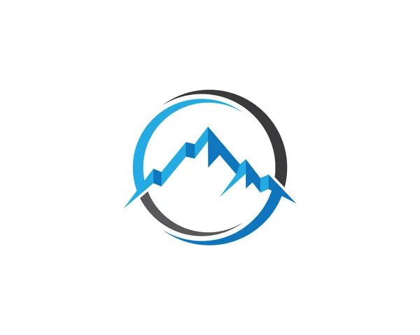Mountain Logo Mall Vektor Ikon Illustration Design — Stock vektor